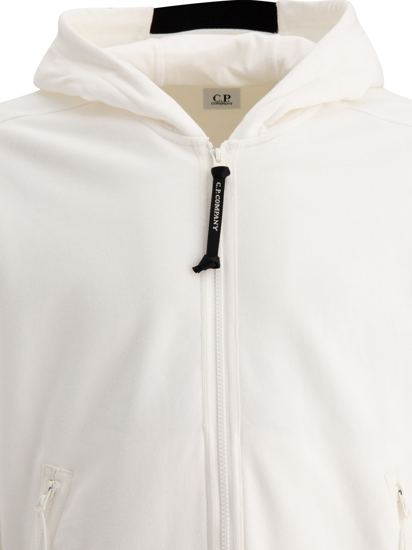 C.P. COMPANY White Lens zippered hoodie